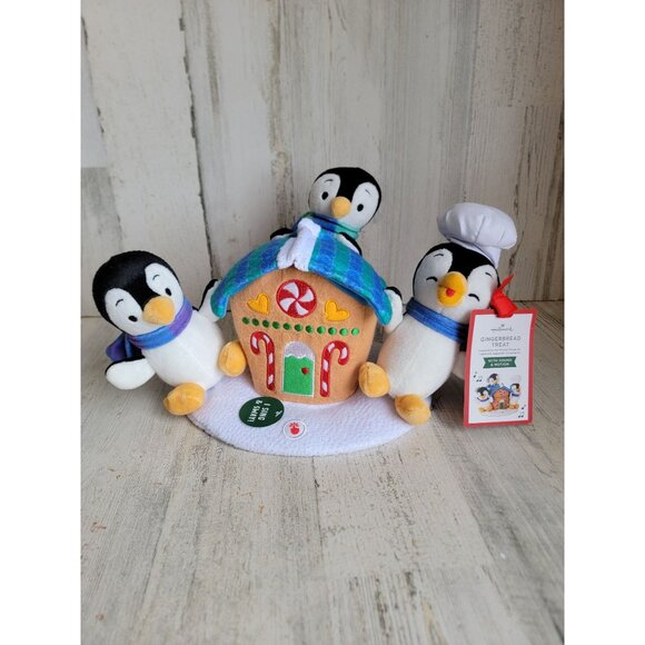 Hallmark gingerbread tree animated penguin Xmas Decor home - Picture 1 of 9